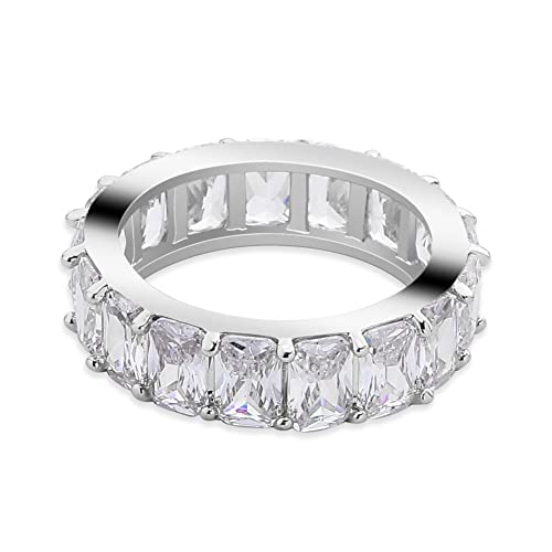 14k goldene rechteckige Kissen geschnittene Mossanit-Ring, einlaut eingelegte Paarringe, ein Juwel eines Geschenks für die Lieben, Väter Tag von Tochter von CHCWR