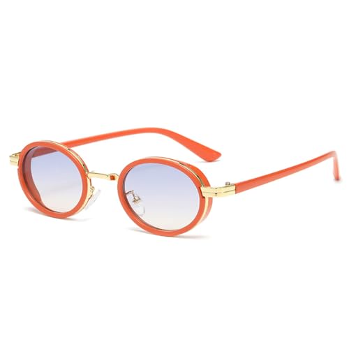 2025 ovale Spiegel-Sonnenbrille, Bonbonfarben, Damenbrille, schwarz, UV400-Brille, Orange, Gold, Blau, Einheitsgröße 2025 ovale Spiegel-Sonnenbrille, Bonbonfarben, Damenbrille, schwarz, UV400-Brille, Orange, Gold, Blau, Einheitsgröße von CHCWR