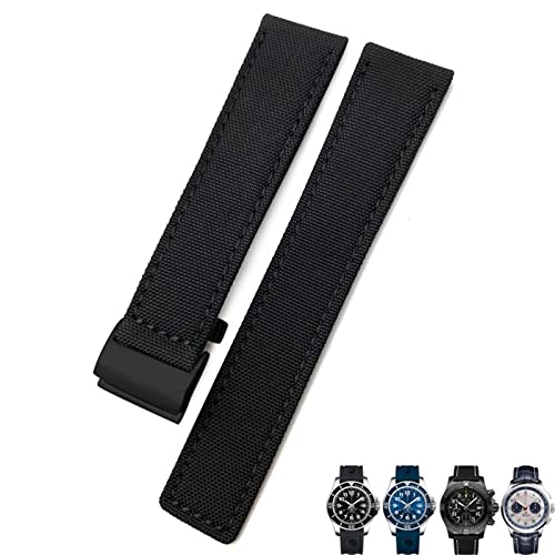22mm Canvas Nylon Uhrengurt Blaues Green Uhren Band für Breitling Chronomat Navitimer Superocean für Männer Armband von CHCWR