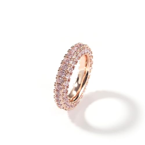 CHCWR 14K Gold Tri-Face Moissanite Alltagsbekleidung, einzigartiges Design, Hochzeitsgeschenk für die Männer von CHCWR