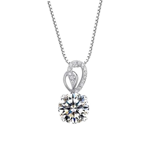 CHCWR 2CT Diamond Anhänger Party Hochzeitsanhänger Ketten Halskette für Frauen Brautschmuck von CHCWR