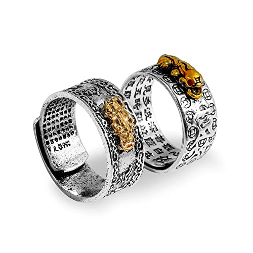 CHCWR 2pcs feng Shui Ringe für Männer Anillo Feng Shui de la Buena Suerte Feng Shui Pixiu Ring für Frauen CHCWR 2pcs feng Shui Ringe für Männer Anillo Feng Shui de la Buena Suerte Feng Shui Pixiu Ring für Frauen von CHCWR