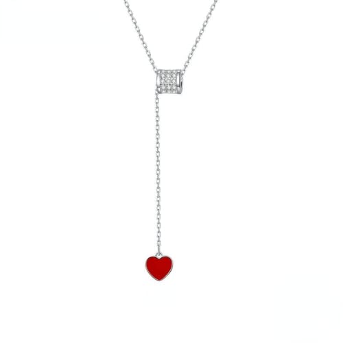 CHCWR Damen Anhänger Halskette rote Liebe Anhänger Halskette Mädchen Schmuck Schmuck von CHCWR