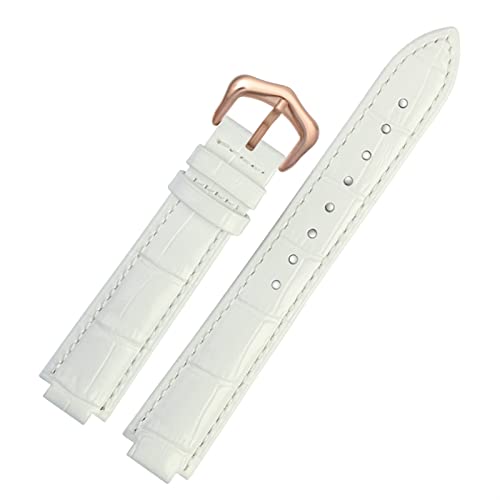 CHCWR Echtes Leder-Uhrband für Ballon Bleu-Armband-Männer weibliche konvexe Lederband 14 * 8mm 18 * 11mm 20 * 12 mm Fashion Armband (Farbe: 12, Größe: 14-8mm) von CHCWR