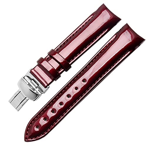 CHCWR Echtes Leder -Uhrband für Tissot T035 Armband Frauen gebogene Endgurte 18mm Modearmband (Farbe: Weiß, Größe: 18 mm) von CHCWR