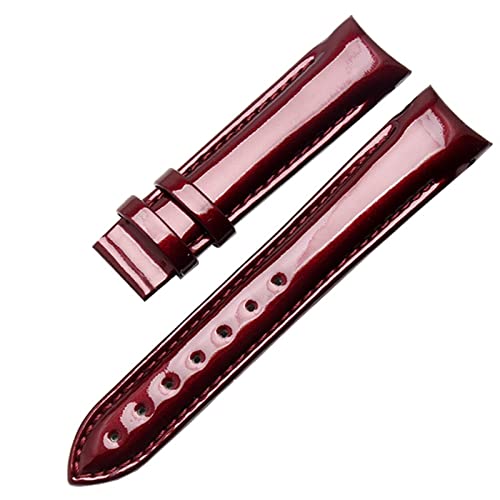 CHCWR Echtes Leder -Uhrband für Tissot T035 Armband Frauen gebogene Endgurte 18mm Modearmband (Farbe: Weiß, Größe: 18 mm) von CHCWR
