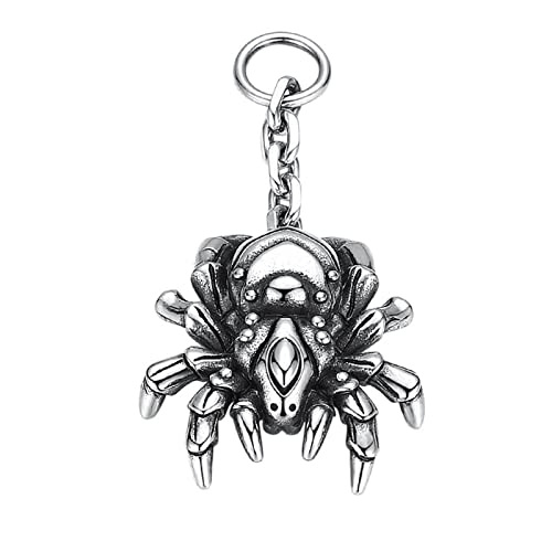 CHCWR Exquisites Schmuck, S -Spinnenanhänger der Männer, Gothic Vintage Spider Anhänger Halskette, einzelner Anhänger von CHCWR