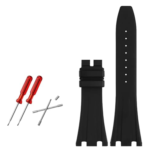 CHCWR Gummi -Uhr -Gurt 28mm Uhrband für AP 15703 26470 So Royal Oak Offshore Herren Sport Watch Armband CHCWR Gummi -Uhr -Gurt 28mm Uhrband für AP 15703 26470 So Royal Oak Offshore Herren Sport Watch Armband von CHCWR