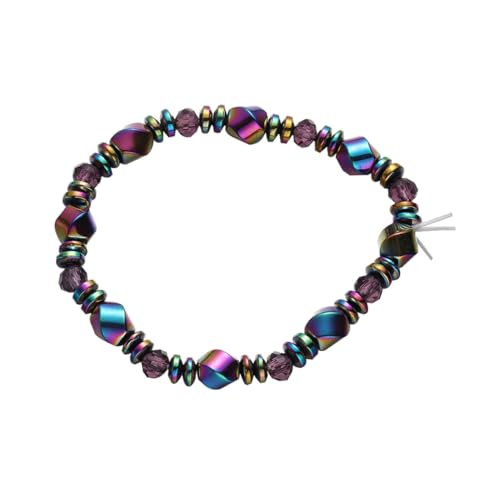 CHCWR Mädchenschmuck 1pc farbenfrohe Hämatit Männer Frauen Handstrick -String -Design einzigartiges Perlenarmband für Paare stilvolle praktische Schmuckzubehör Accessoires Accessoires von CHCWR