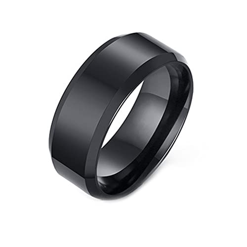CHCWR Männer Punkringe Edelstahl, Ring für Frauen gravierte Größe 5-13 8 mm Feste Farbe und matt fertig poliert CHCWR Männer Punkringe Edelstahl, Ring für Frauen gravierte Größe 5-13 8 mm Feste Farbe und matt fertig poliert von CHCWR