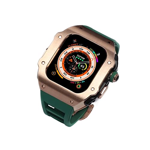 CHCWR Mod Kit Titanium Metal Hülle Fluor Gummiband ， für Ultra 8 49mm Sport Fluorebber GurtGelzel von CHCWR