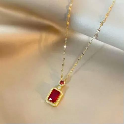 CHCWR Mode 18K Gold plattierte Kristallohrringe Halskette Frauen Anhänger Hochzeit Schmuck- 4 von CHCWR