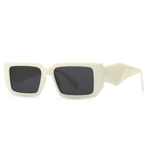 CHCWR Modische rechteckige Sonnenbrille für Damen, Retro-Schattierungen, UV400, bunt, Leopardenmuster, Violett, Rosa, Beige Grau, Einheitsgröße CHCWR Modische rechteckige Sonnenbrille für Damen, Retro-Schattierungen, UV400, bunt, Leopardenmuster, Violett, Rosa, Beige Grau, Einheitsgröße von CHCWR