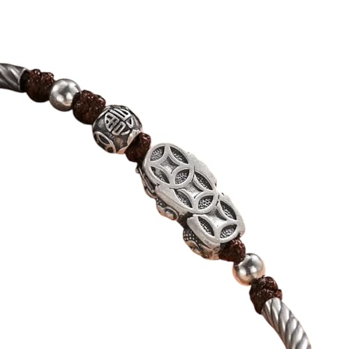 CHCWR NEU 2025 UNISEX Klassiker im Retro ethnischen Stil Armreifen 925 Silber Divine Beast Armband für Männer Bankettschmuck einstellbare Dekoration Luxusaccessoires Trendy für Frauen und Männer von CHCWR