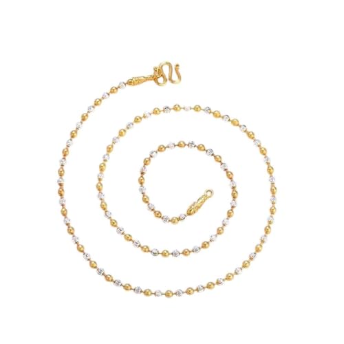 CHCWR NEU 2026 UNISEX (45 cm * 2 mm) Mischen Sie goldene Farbperlen Halsketten für Frauen Mode Schmuck Erkenntnisse Nickel trendy Accessoires kreatives Geschenk für Frauen und Männer von CHCWR