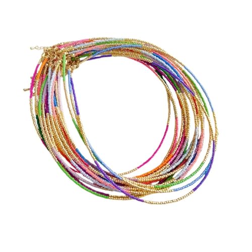 CHCWR NEU 2026 Unisex Accessoires Bunte Reisperlen Halskette Halskette für Frauen Fahion zierliche Halsketten Schmuckfunde Geschenk Freunde Modetrendy Kreativ für Frauen und Männer von CHCWR