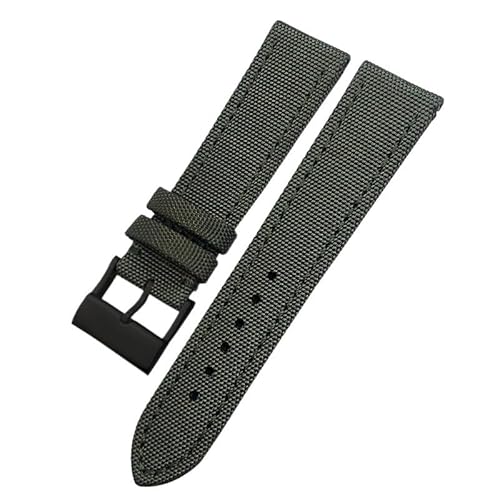 CHCWR NEU 22 mm hoher Dichte Nylon Stoff Uhren Band für avenger weiße grüne Leinwand Leder -Bottom -Gurt -Schnalle von CHCWR