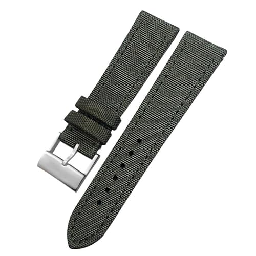 CHCWR NEU 22 mm hoher Dichte Nylon Stoff Uhren Band für avenger weiße grüne Leinwand Leder -Bottom -Gurt -Schnalle von CHCWR