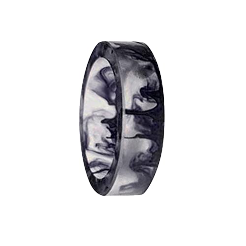 CHCWR Ring für Paar, Tinte Original Ice and Flame Smudges Kristallharz Punk Männer und Frauen exklusive Paar Ring Schmuck Muttertag Geschenk von CHCWR