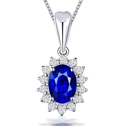 CHCWR Sapphire Diamond Anhänger Hochzeit Anhänger Ketten Halskette für Frauen Schmuck CHCWR Sapphire Diamond Anhänger Hochzeit Anhänger Ketten Halskette für Frauen Schmuck von CHCWR
