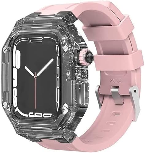 CHCWR Transparenter Beschützer 40/41/44/45 mm Gummiersatzband , für Band 8 7 6 5 4, Upgrade Military Handgelenksband Männer PC Stoßfänger Hülle Sportzubehör CHCWR Transparenter Beschützer 40/41/44/45 mm Gummiersatzband , für Band 8 7 6 5 4, Upgrade Military Handgelenksband Männer PC Stoßfänger Hülle Sportzubehör von CHCWR
