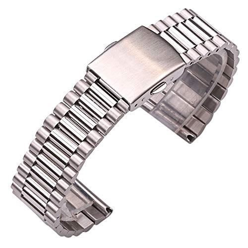 CHCWR Uhrengurt 316L Edelstahl Uhr Watch Band Armband Silber Gold Frauen Watchbänder 12mm 14 mm 16 mm 18 mm 20 mm Uhr Handgelenksgurtverschluss von CHCWR