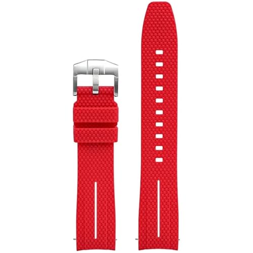 CHCWR Universelle 20mm Uhrengurt Männer Frauen Gummi Schnellveröffentlichung Watch Band gebogene Ende Watchbänder von CHCWR