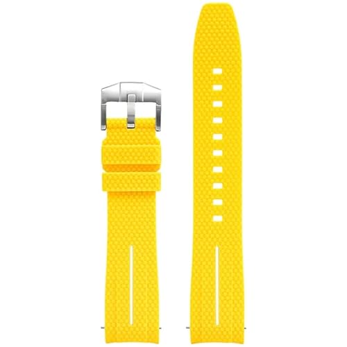 CHCWR Universelle 20mm Uhrengurt Männer Frauen Gummi Schnellveröffentlichung Watch Band gebogene Ende Watchbänder von CHCWR