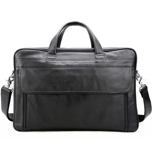 Cowide Aktentasche Herren Business Pendler Handtasche Leder Schulter Crossbody Computer Business Bag von CHCWR