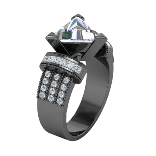 Frauen Billionen Schnitt weißer Saphir 925 Silberschmuck Ehering Größe 6-10 Frauen Billionen Schnitt weißer Saphir 925 Silberschmuck Ehering Größe 6-10 von CHCWR