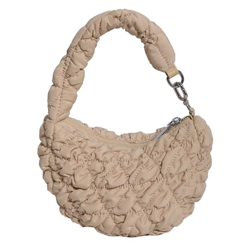 Frauen Puffer Armband Bag Klapptasche Leichte stilvolle Crescent -Tasche große Kapazität Mode Halbmondbeutel Nylonblasen Geldbeutel von CHCWR