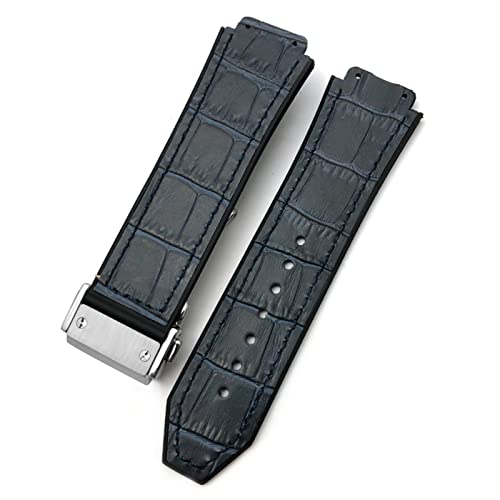 Für Watch Gürtel, Cowhide Gummi Uhrenarmband 25-19mm Kalbsleder Armbänder Sportler und WOM Uhrenarmbänder, 25-19mm von CHCWR