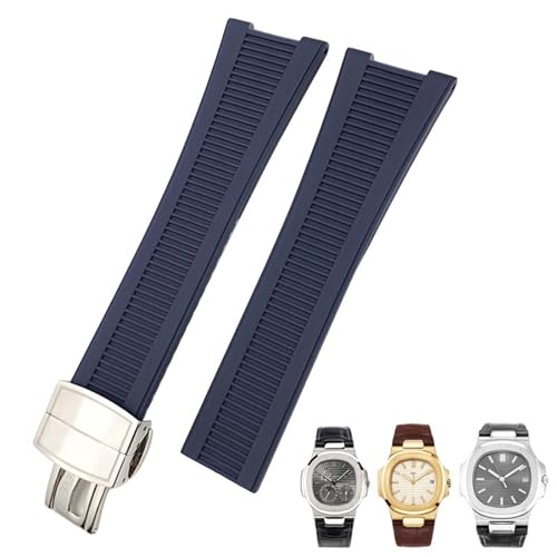 Gummi -Silikon -Uhr -Band für PP 5711 5712g Nautilus Armband 25mm schwarz blau brauner Uhrband Sportgurt Männer Gummi -Silikon -Uhr -Band für PP 5711 5712g Nautilus Armband 25mm schwarz blau brauner Uhrband Sportgurt Männer von CHCWR