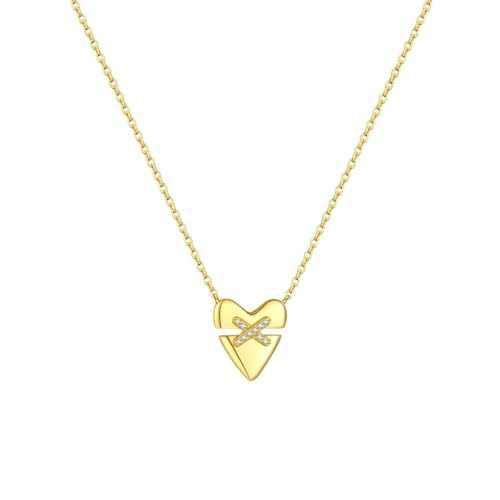 NEU 2025 Frauen 925 Sterling Silber Zirkon CZ Herzanhänger Langkettige Halskette Luxus für Design Fine Hochzeit Schmuck Modetrendy Accessoires kreatives Geschenk von CHCWR