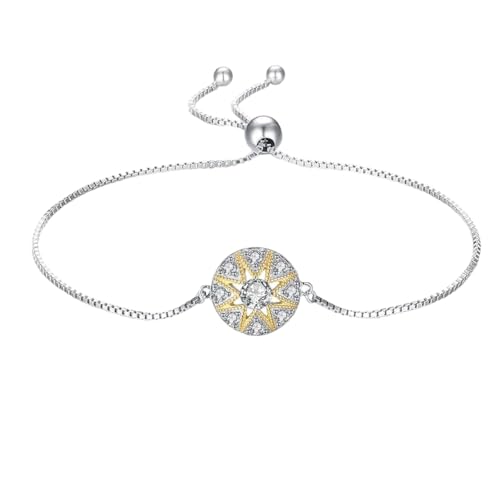 NEU 2025 GOLD CARBE SONNEN SONNE SONNE BRAKEITEN STERLING 925 SILBEREN BANDLICHEN RUNK RUNDAL CHARM BRAKETS FÜR Women Schmuck mit für Sie Modeaccessoires kreatives Geschenk von CHCWR