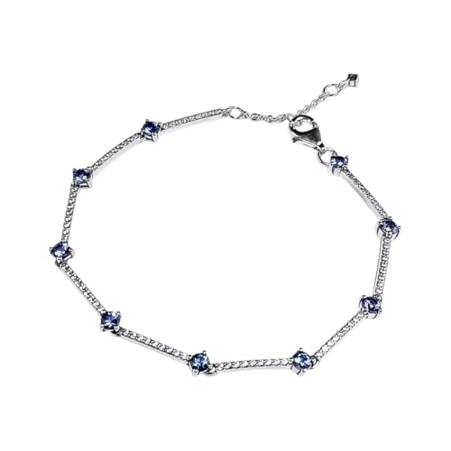 NEU 2025 UNISEX WOME JUMME MAUFEN BLUE SPARKLING PAVE RARS Armband Sterling Silber DIY BRAKEITE FÜR GESCHENK WINTER WINTER 5 Dekoration Luxus mit Ihrem Accessoires Trendy Beste für Frauen und Männer von CHCWR