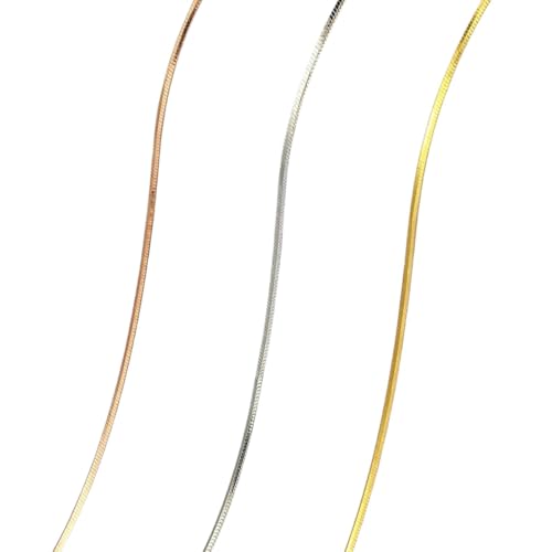 NEU 2026 UNISEX 100% 925 Sterling Silber 1mm Schlangenkette Halskette für Frauen, Silber/Gold Fine Jewlery Männer 40 cm, 45 cm, 50 cm, 55 cm, 60 cm, 70 cm Dekoration Juwely Luxus -Trend für Frauen von CHCWR