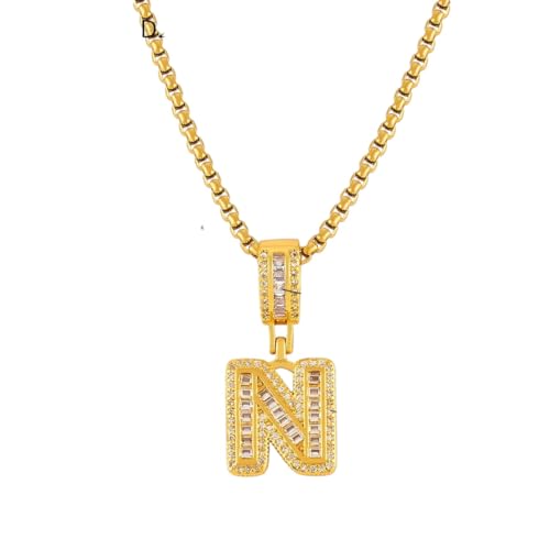 NEU 2026 UNISEX 26 Buchstaben Anhänger Edelstahl Halskette 18K Gold plattiert wasserdichte lange Halsketten für Frauen Männer Paare Kette Dekoration Schmuck Luxus Trendy Bestes Geschenk von CHCWR