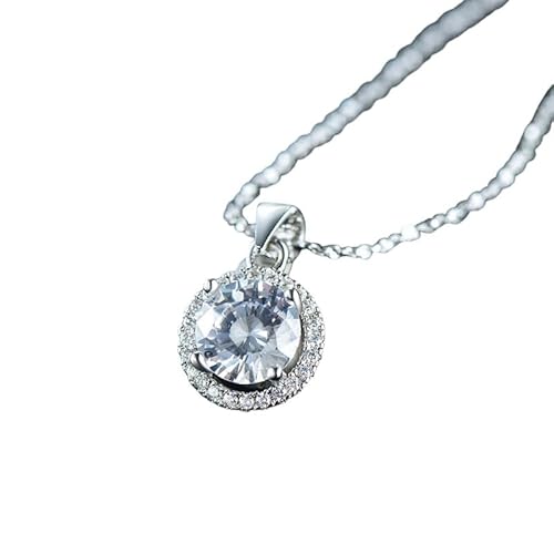 NEU 2026 UNISEX Echt 925 Sterling Silber Luxuskette Halskette mit 2.0CT AAAAA Level Zirkon Halskette Geschenkschmuck für Frauen Dekoration Sie Accessoires Trendy Beste für Frauen und Männer von CHCWR