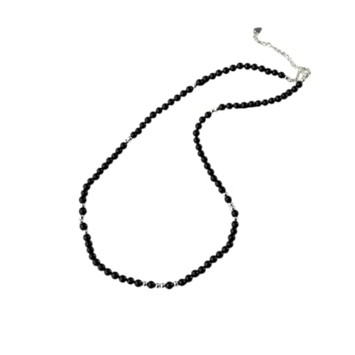 NEU 2026 UNISEX Echtes Geld 925 Sterling Silber Frauen Halskette türkis rotes schwarzer Onyx -Pullover Kette Hochzeitsfeier Juwely Geschenk für Sie Accessoires Trendy Creative für Frauen und Männer von CHCWR