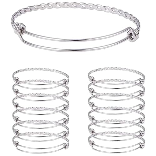 NEU 2026 UNISEX -FETINLE STELL 5PCS LOBE IN MULK Edelstahldrahtarmband Armreifen Manschette Billet Armbänder Frauen DIY -Schmuck Herstellung Modetrendy Accessoires kreatives Geschenk für Frauen und von CHCWR