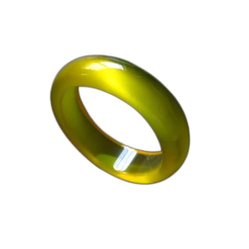 Natural Green Chalcedon Achat Jade Ring Chinesische Jadeit Amulett Mode Charme Schmuck handgeschnitzte Handwerk Geschenke Frauen Männer (Edelsteinfarbe: Rosa, Ringgröße: Innendurchmesser18mm) von CHCWR