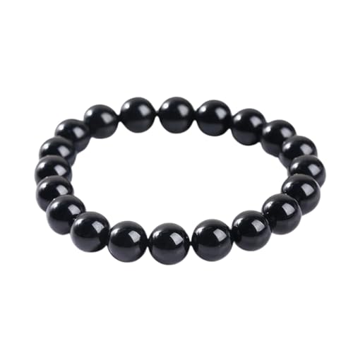Naturalstein 7A Schwarze Turmalin -Perlenarmbänder Frauen Kristalle Chakra Yoga Meditation Schmuck Schorl Strang Armreifen von CHCWR