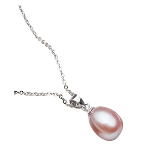 Neu 2025 Unisex Real 925 Sterling Silber weiß natürlicher Süßwasserperlen Halskette Anhänger für Frauen Tochter Geburtstag Geschenkdekoration Schmuck Luxus mit Ihnen Accessoires Trendy Best für von CHCWR