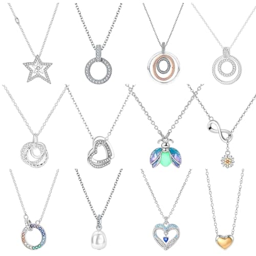 Neu 2026 Ankunft Unisex 925 Sterling Silver Luminous Firefly herzförmige Zirkonanhänger Halskette für Frauen Mode Jubiläums Geburtstag Schmuck Geschenke Dekoration Luxus -Trendy für Frauen und Männer von CHCWR