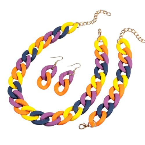 Neu 2026 Ankunft Unisex Acrylketten Chunky Kette Choker Halskette für Frauen Trendy Bohemain Lange Ketten Halsketten Set Modeschmuckzubehör kreatives Geschenk für Frauen und Männer von CHCWR