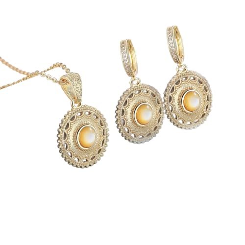 Neu 2026 Unisex S925 Sterling Silber Tropfen Ohrringe Halskette Set für Frauen Vintage Jewelry Natural Shell Hochzeit Geschenke Dekoration Luxus mit Ihnen Accessoires Trendy für Frauen und Männer von CHCWR