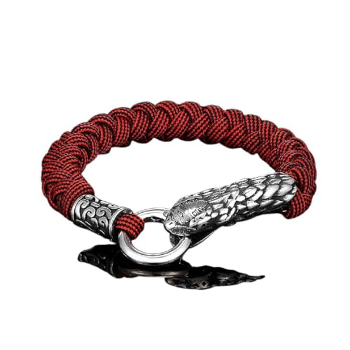 Neue 2026 Unisex Outdoor Schlangenarmbänder Männer Camping Survival Rope Armband Edelstahl Accessoires Norse Mythologie Paar Schmuck Erkenntnisse Modetrendy Kreatives Geschenk für Frauen und Männer von CHCWR