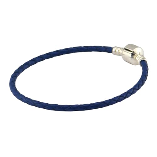 Neues 2026 Unisex dunkelblaue Momente doppelt gewebtes Lederarmband passt original Sterling Silber Charms & Perlen für Frau DIY Juwely Making Dekoration Luxuszubehör Trendy für Frauen und Männer von CHCWR