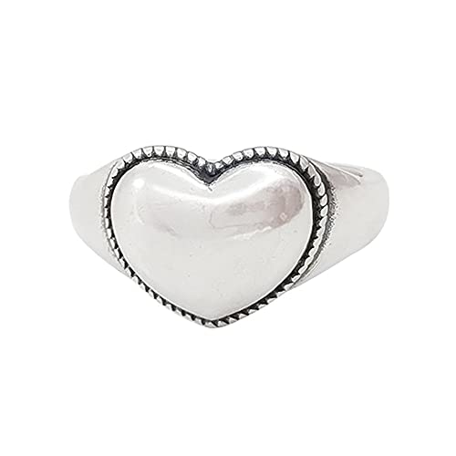 Vintage Chunky Heart Chain Ring für Frauen Mädchen versilberte breite Aussage Verstellbare Schichtschichtketten Open Band Knöchel Schwanzfinger Ringe Komfort Fit Retro Co. Schmuck Geschenk Vintage Chunky Heart Chain Ring für Frauen Mädchen versilberte breite Aussage Verstellbare Schichtschichtketten Open Band Knöchel Schwanzfinger Ringe Komfort Fit Retro Co. Schmuck Geschenk von CHCWR